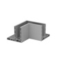 Easy Glass Smart F Corner Top Mount | Aluminum | MOD 8221